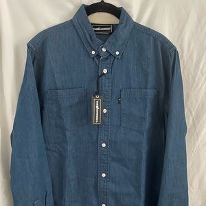 Mens Jean Button down